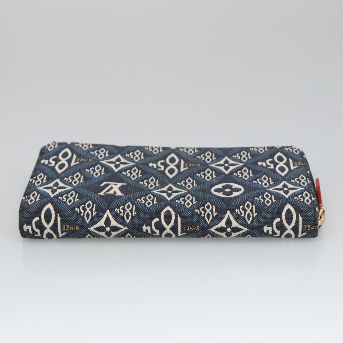 Louis Vuitton Portefeuille Zippy Blue Canvas Wallet  (Pre-Owned)