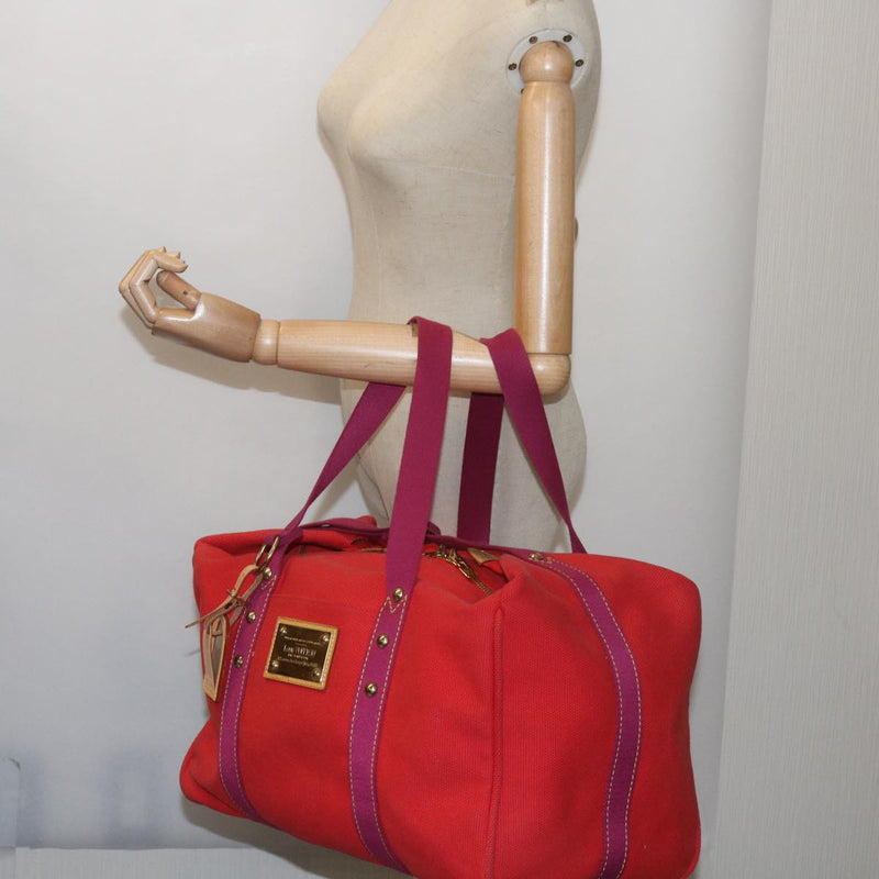 Louis Vuitton Antigua Red Canvas Travel Bag (Pre-Owned)