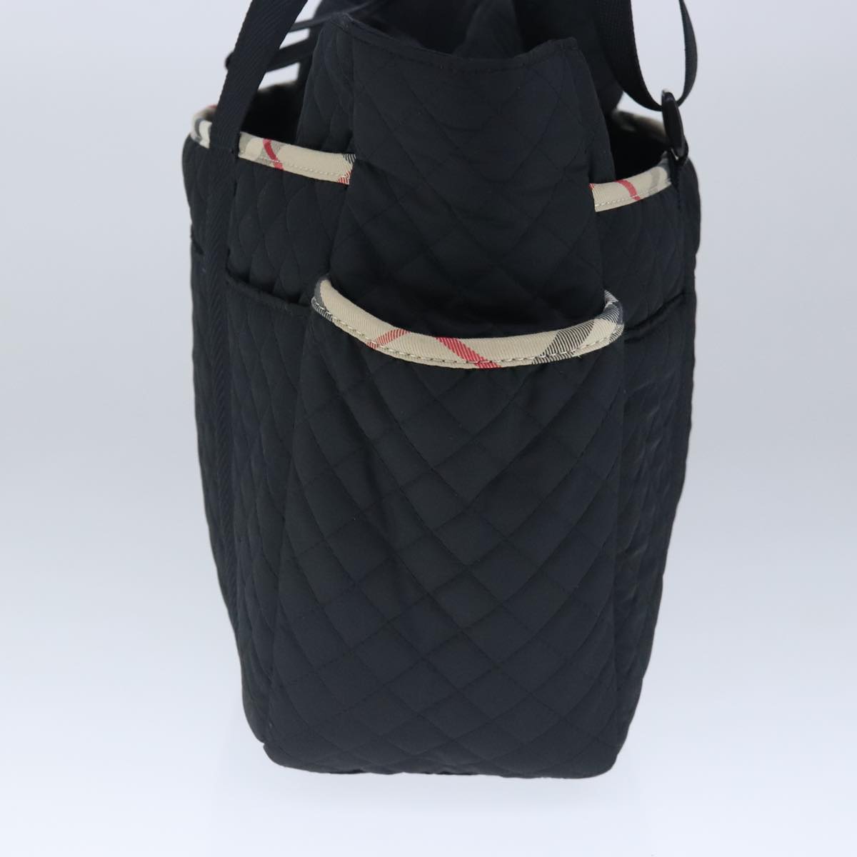 Burberry Nova Check Black Synthetic Tote Bag (Pre-Owned)