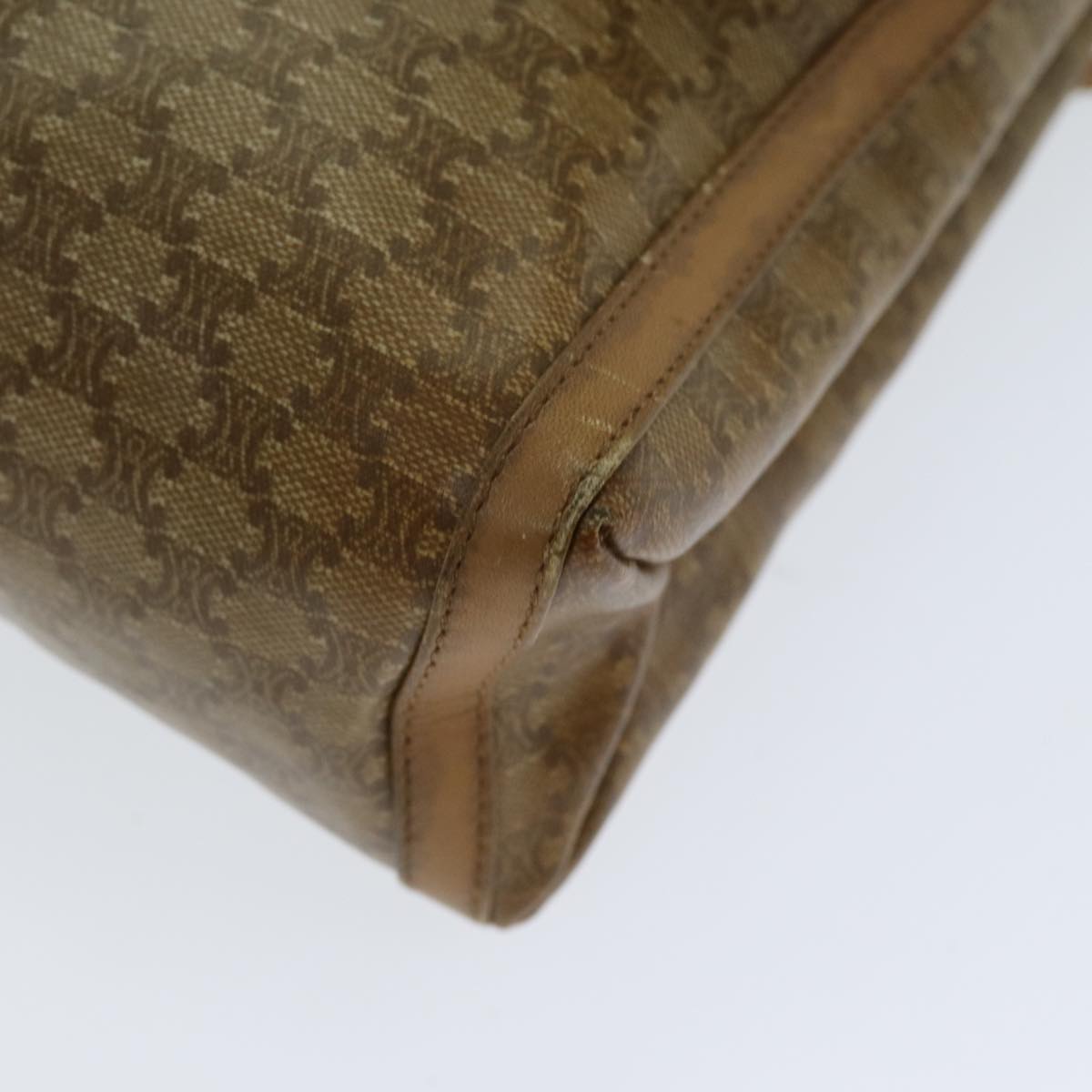 Céline Macadam Beige Canvas Shoulder Bag (Pre-Owned)