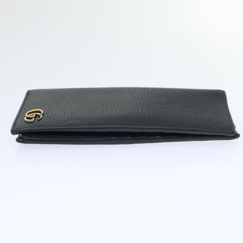 Gucci Gg Marmont Black Leather Wallet  (Pre-Owned)