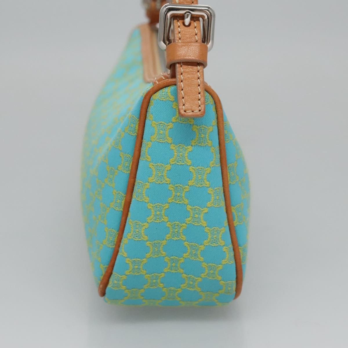 Céline Macadam Blue Canvas Clutch Bag (Pre-Owned)