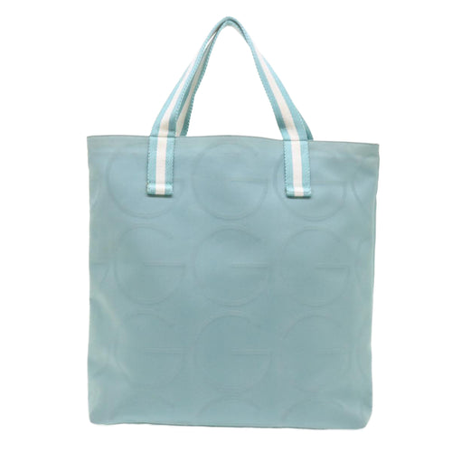 Gucci Blue Canvas Tote Bag (Pre-Owned)