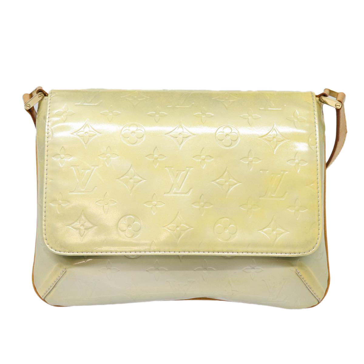 Louis Vuitton Thompson Street Grey Patent Leather Shoulder Bag (Pre-Owned)