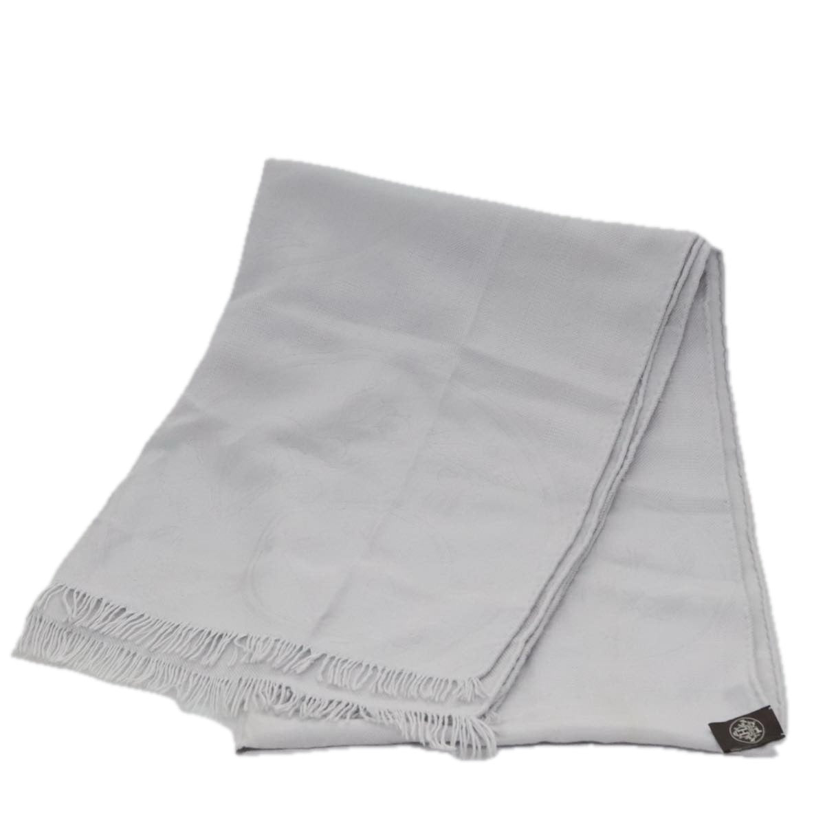 Hermès Grey Cashmere Scarf  (Pre-Owned)