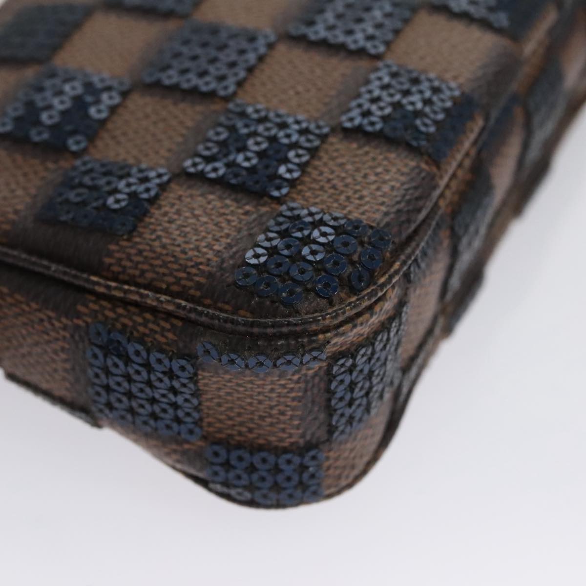 Louis Vuitton Mini Pochette Accessoires Brown Canvas Clutch Bag (Pre-Owned)
