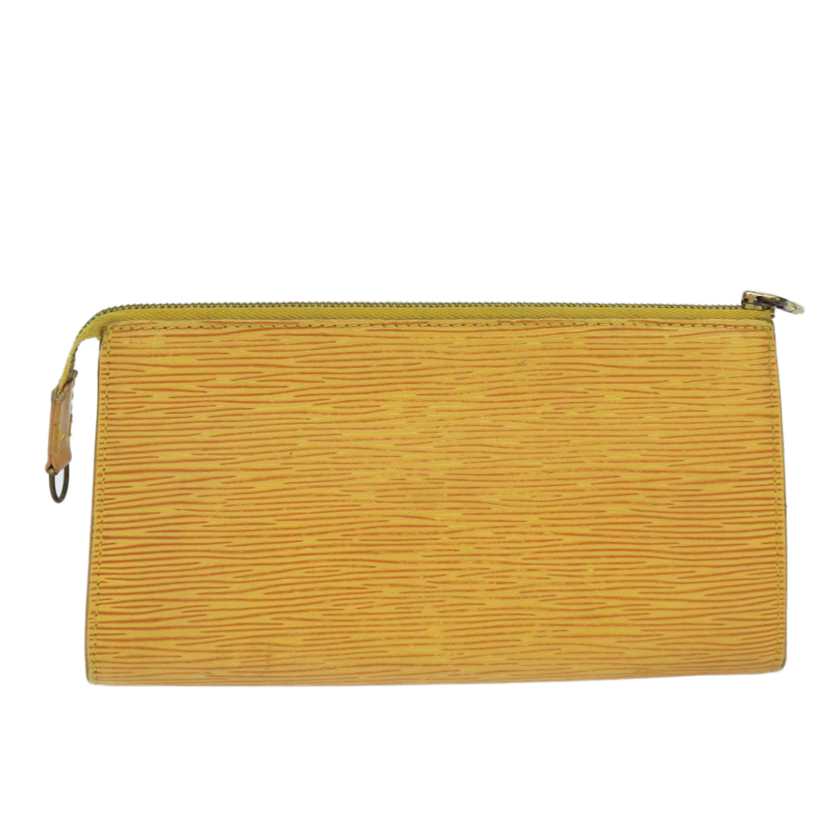 Louis Vuitton Pochette Accessoire Yellow Leather Clutch Bag (Pre-Owned)