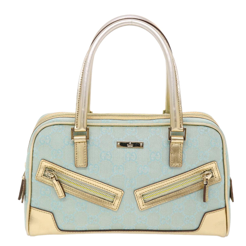 Gucci -- Blue Canvas Handbag (Pre-Owned)