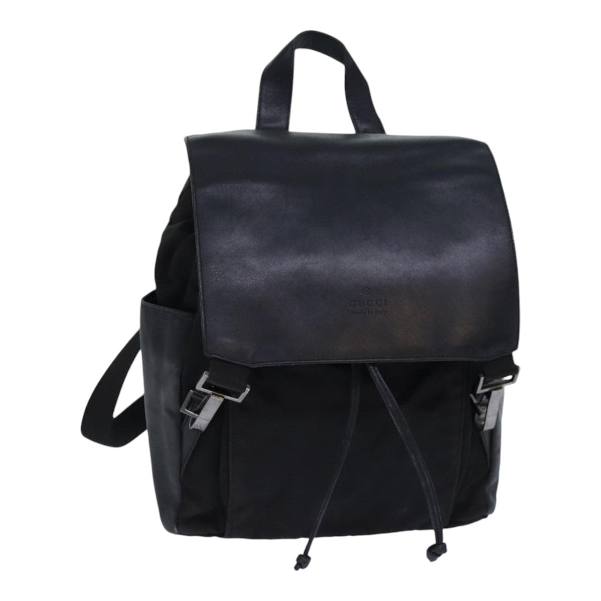 Gucci Black Synthetic Backpack Bag (Pre-Owned)