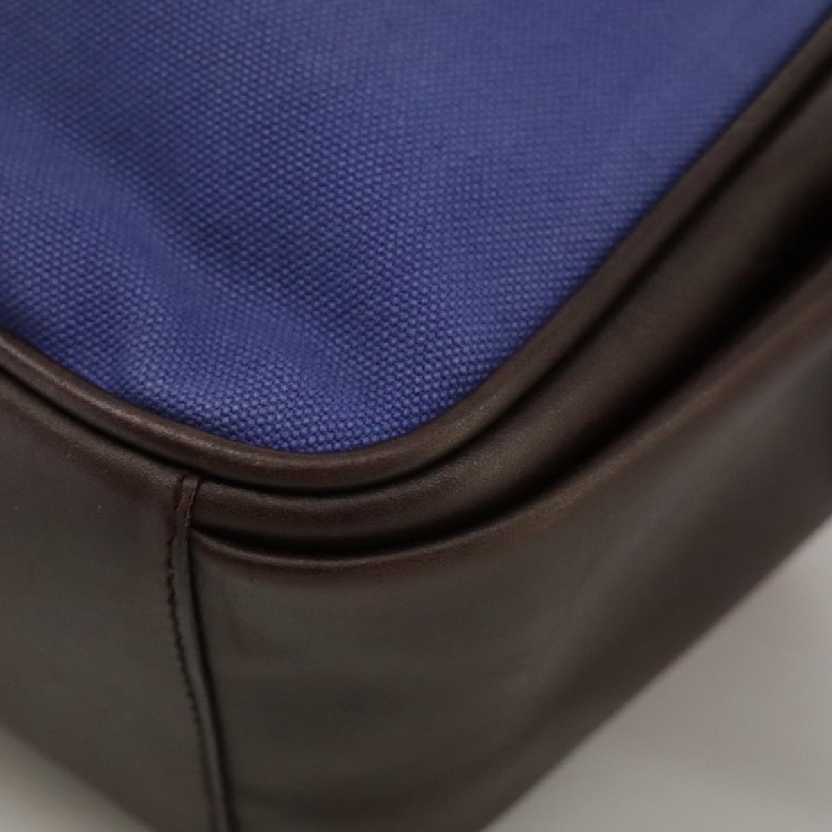 Prada Blue Canvas Shoulder Bag (Pre-Owned)