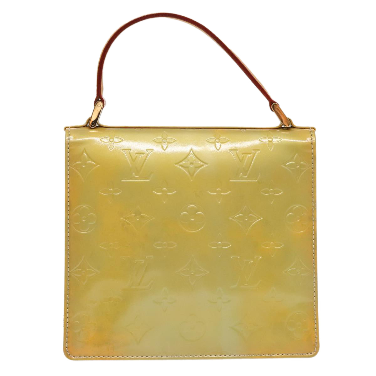 Louis Vuitton Spring Street Yellow Patent Leather Handbag (Pre-Owned)