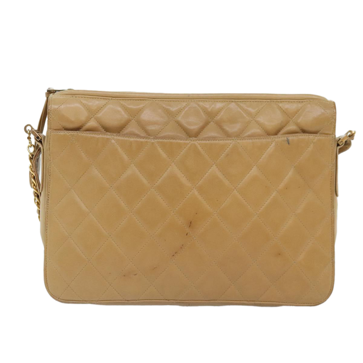 Chanel Camera Beige Leather Shoulder Bag (Pre-Owned)