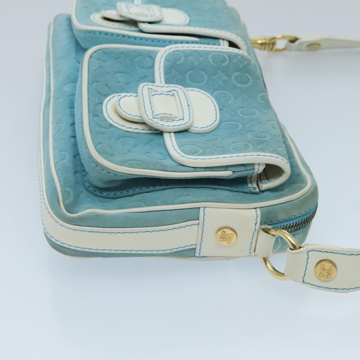 Céline Blue Canvas Shoulder Bag (Pre-Owned)