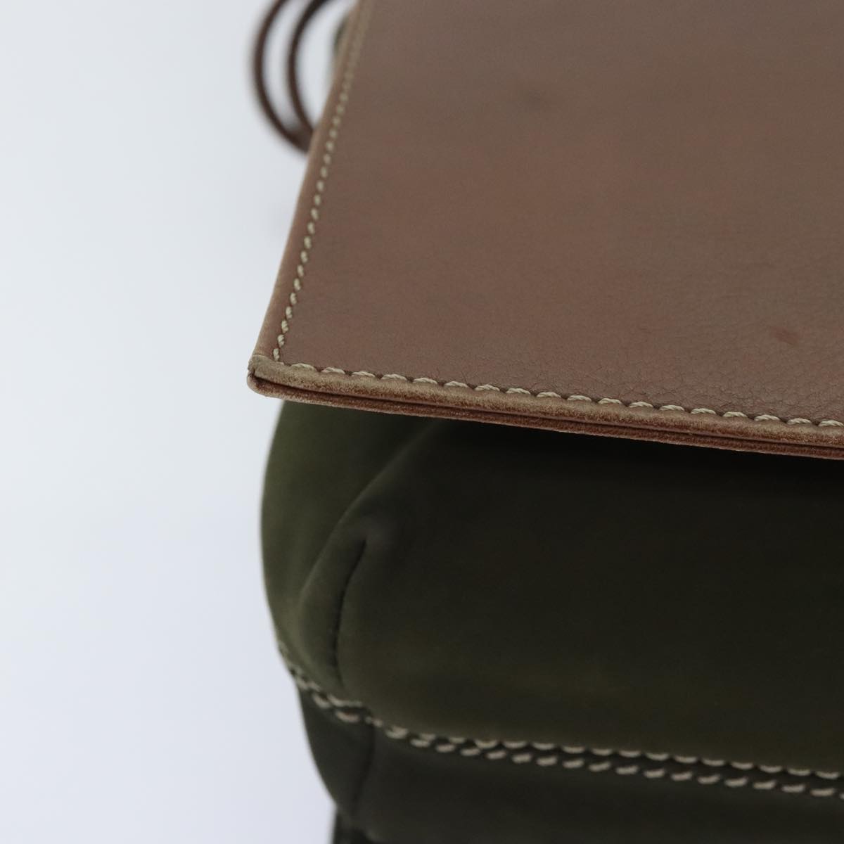 Bally Khaki Suede Shoulder Bag (Pre-Owned)