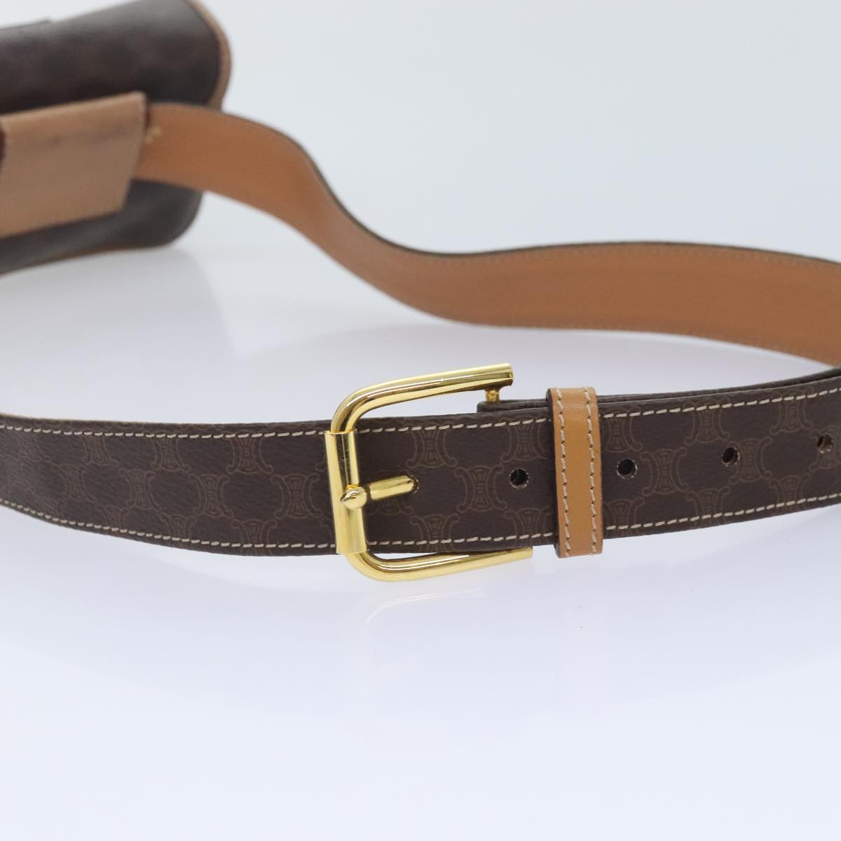 Céline Brown Canvas Shoulder Bag (Pre-Owned)