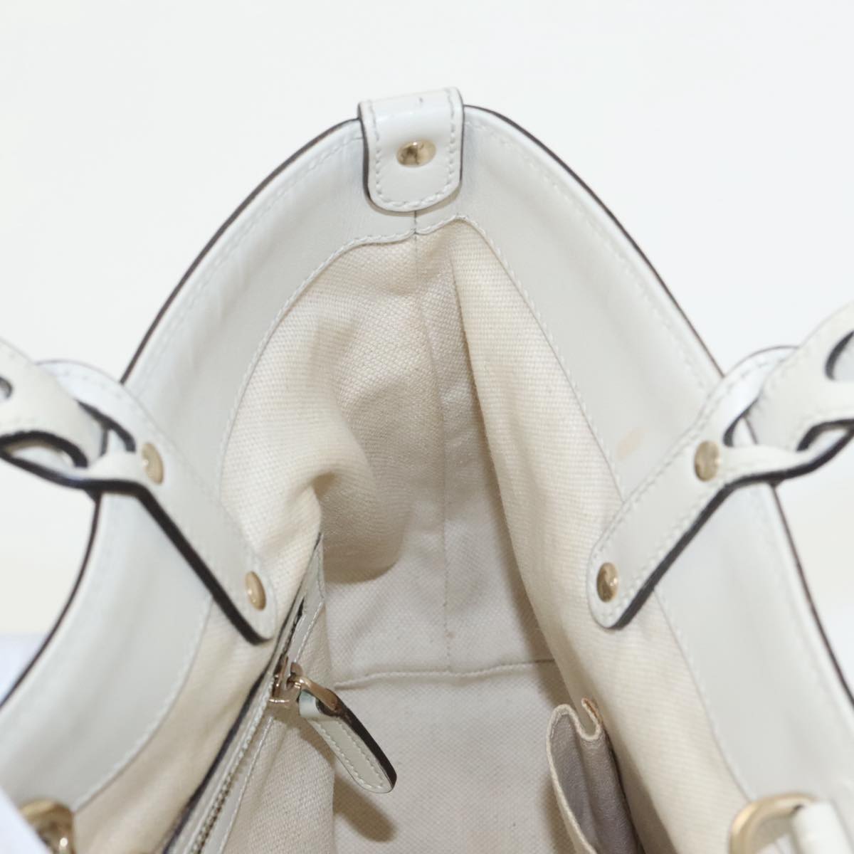 Gucci Beige Canvas Tote Bag (Pre-Owned)