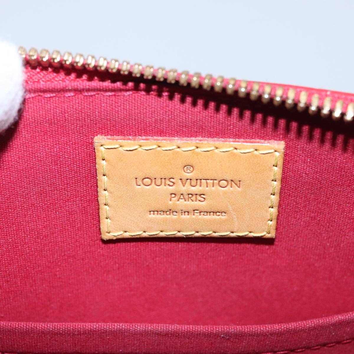 Louis Vuitton Alma Red Patent Leather Handbag (Pre-Owned)