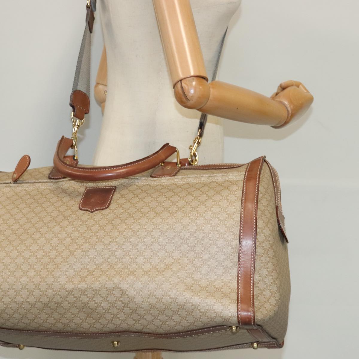 Céline Beige Canvas Travel Bag (Pre-Owned)