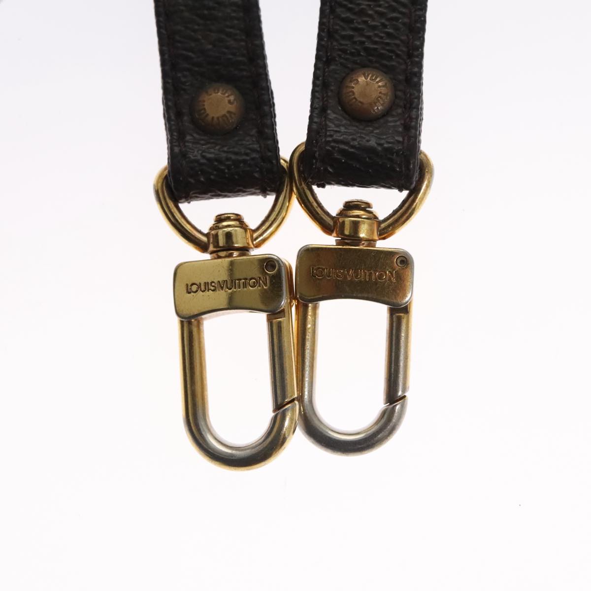 Louis Vuitton Shoulder Strap Brown Canvas Bag Jewelry (Pre-Owned)