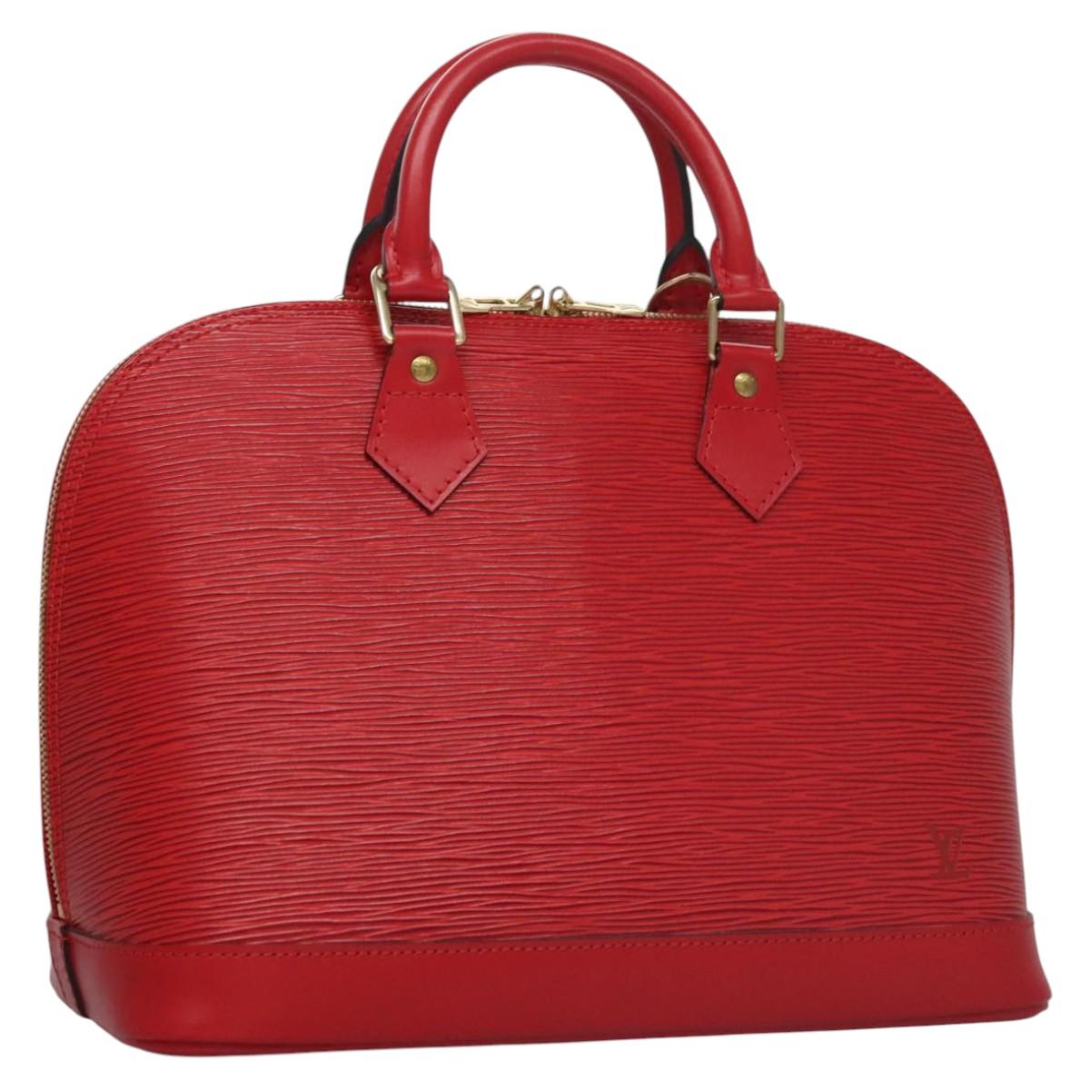 Louis Vuitton Alma Red Leather Handbag (Pre-Owned)
