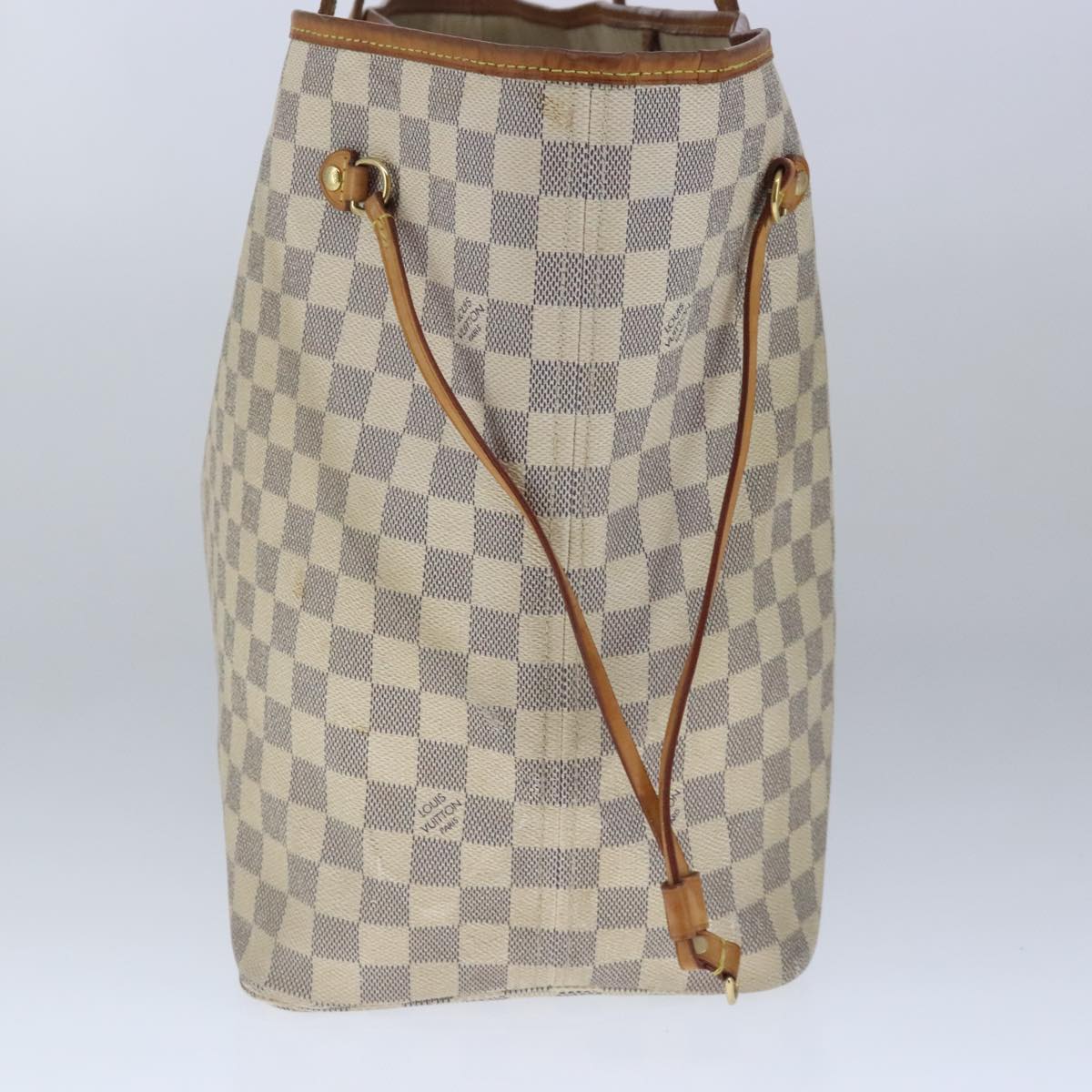 Louis Vuitton Neverfull Gm White Canvas Tote Bag (Pre-Owned)