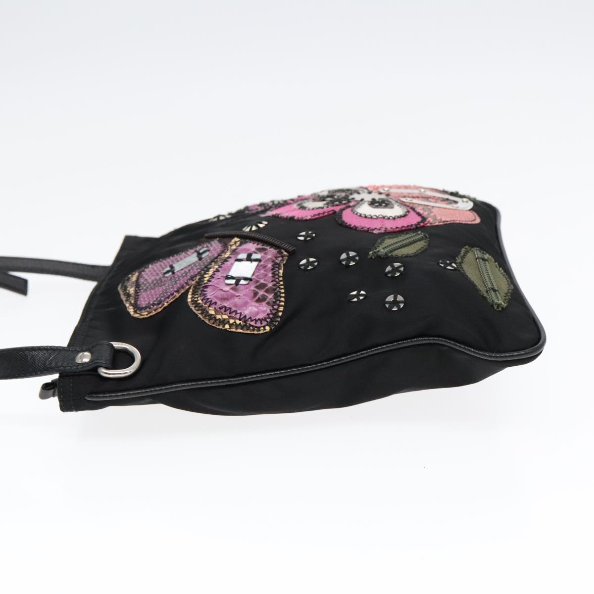 Prada Re-Edition Black Canvas Shoulder Bag (Pre-Owned)