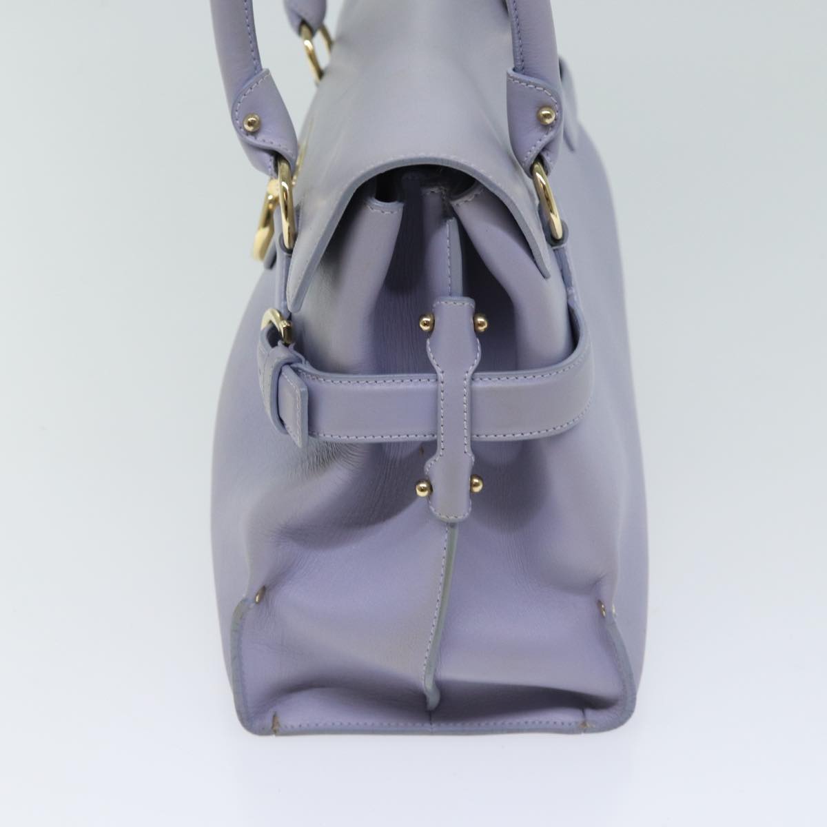 Salvatore Ferragamo Purple Leather Shopper Bag (Pre-Owned)