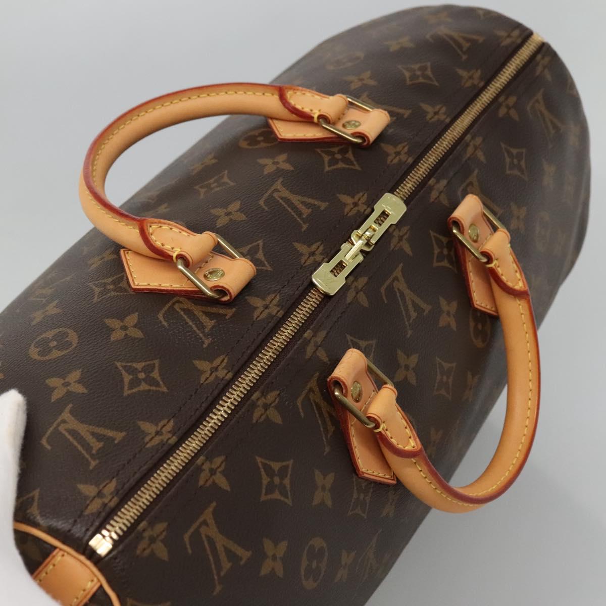 Louis Vuitton Speedy Bandoulière Brown Canvas, Leather Travel Bag (Pre-Owned)