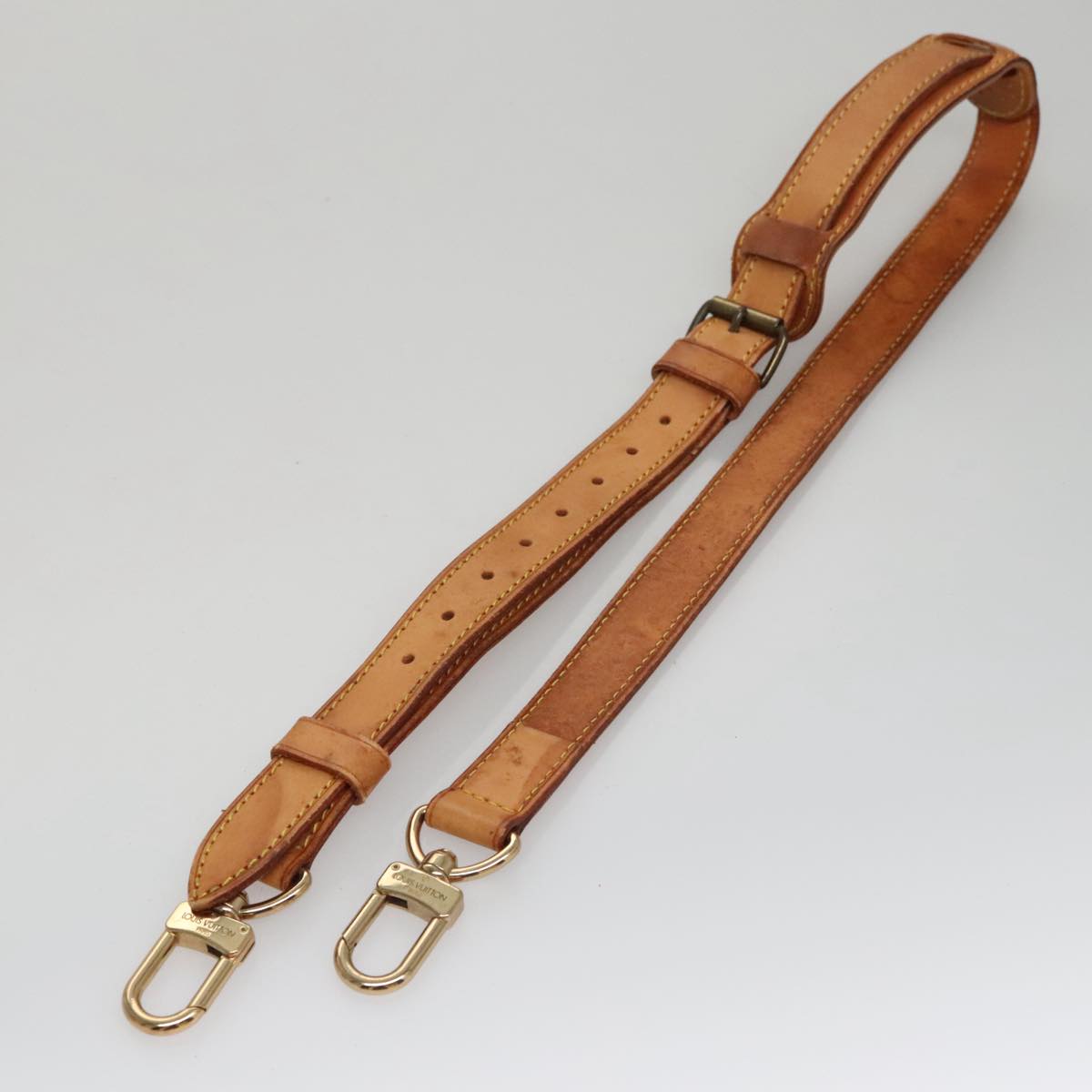 Louis Vuitton Shoulder Strap Beige Leather Bag Jewelry (Pre-Owned)