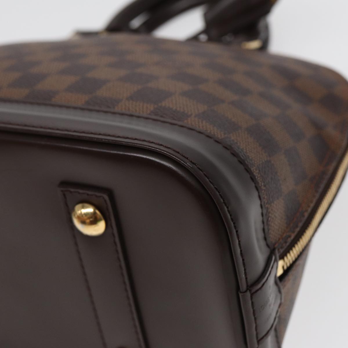 Louis Vuitton Alma Brown Canvas Handbag (Pre-Owned)