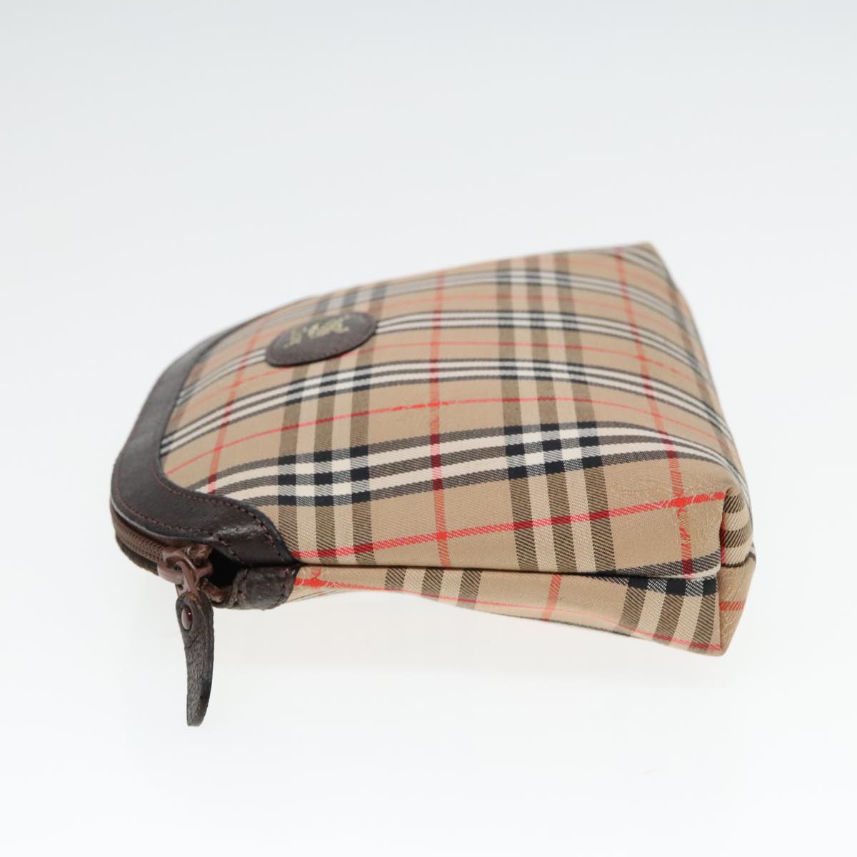 Burberry Nova Check Beige Canvas Clutch Bag (Pre-Owned)