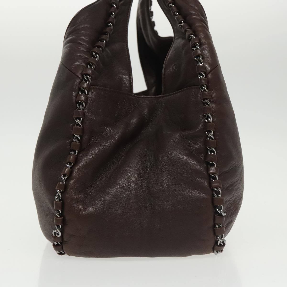 Chanel Hobo Brown Leather Handbag (Pre-Owned)
