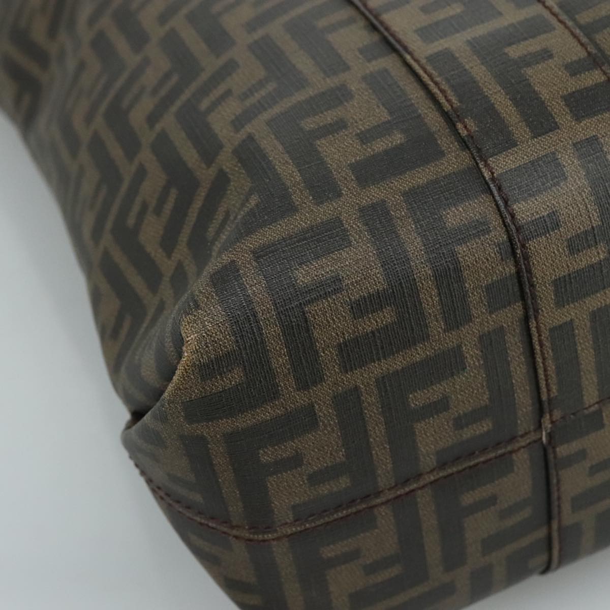 Fendi Zucca Brown Canvas Tote Bag (Pre-Owned)