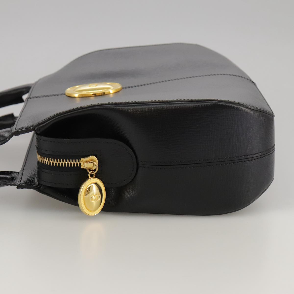 Dior Cd Black Leather Handbag (Pre-Owned)