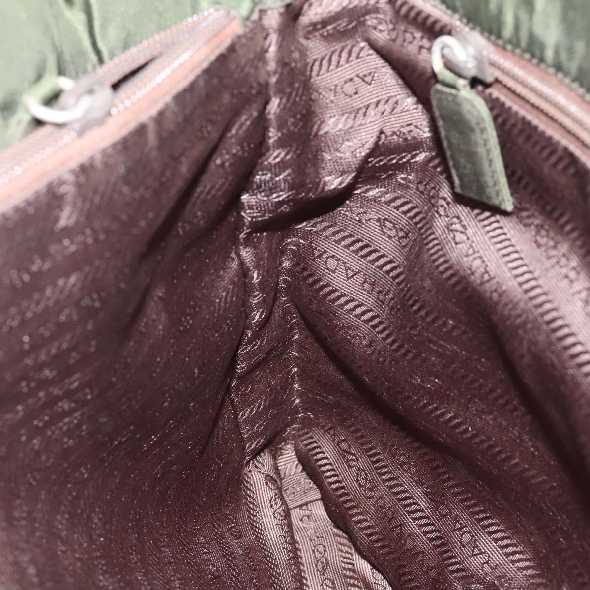 Prada Tessuto Green Synthetic Handbag (Pre-Owned)