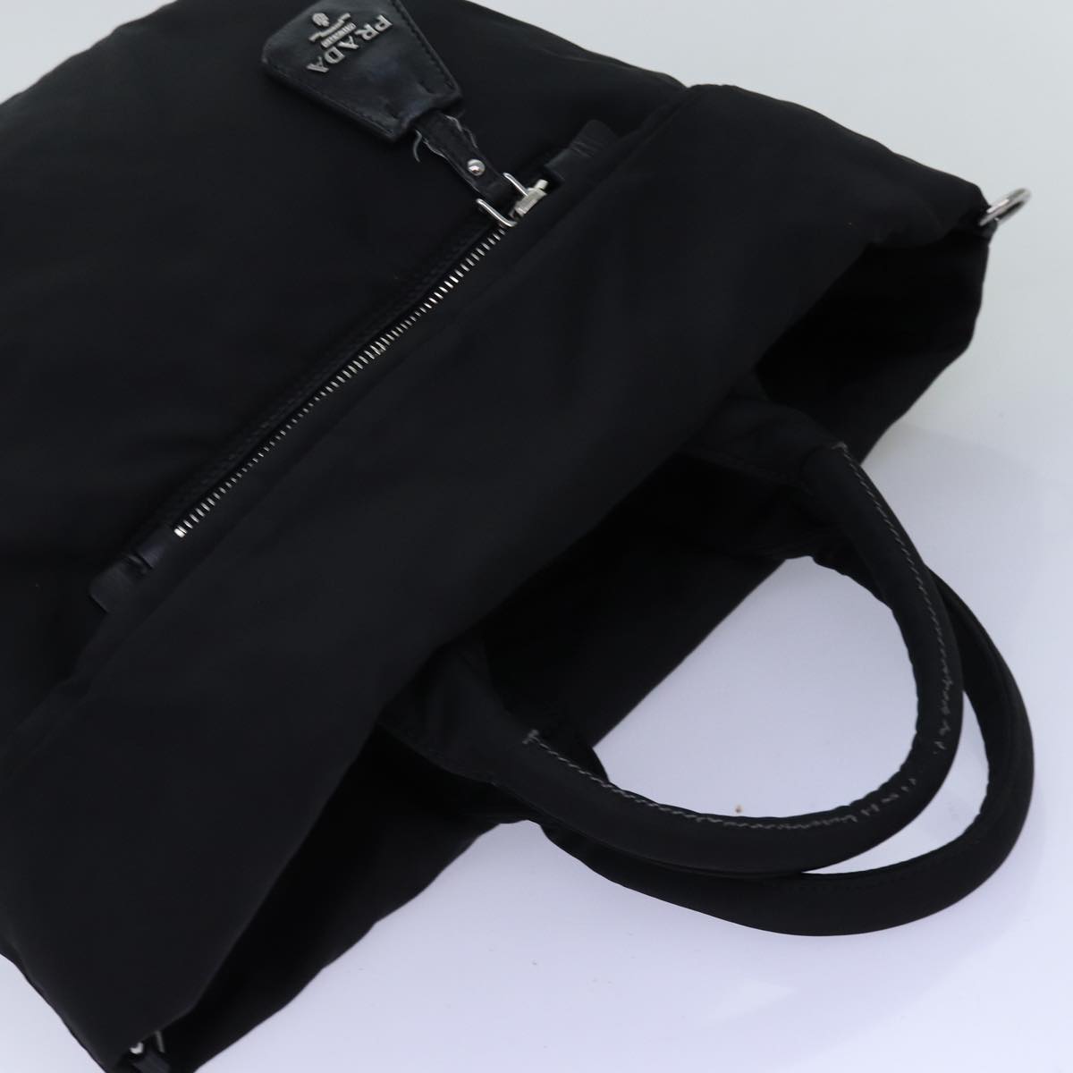 Prada Tessuto Black Synthetic Handbag (Pre-Owned)