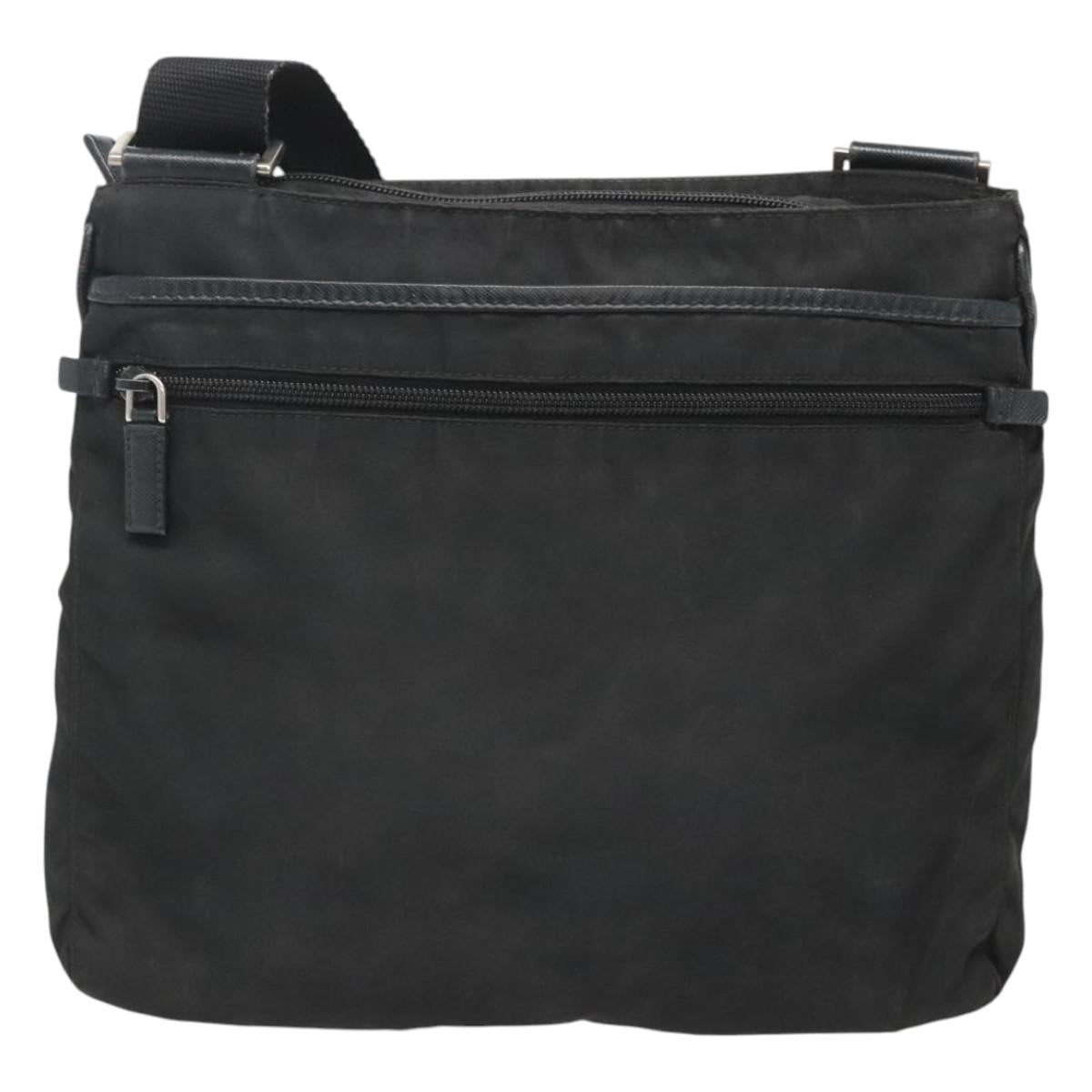 Prada Tessuto Black Nylon Shoulder Bag (Pre-Owned)