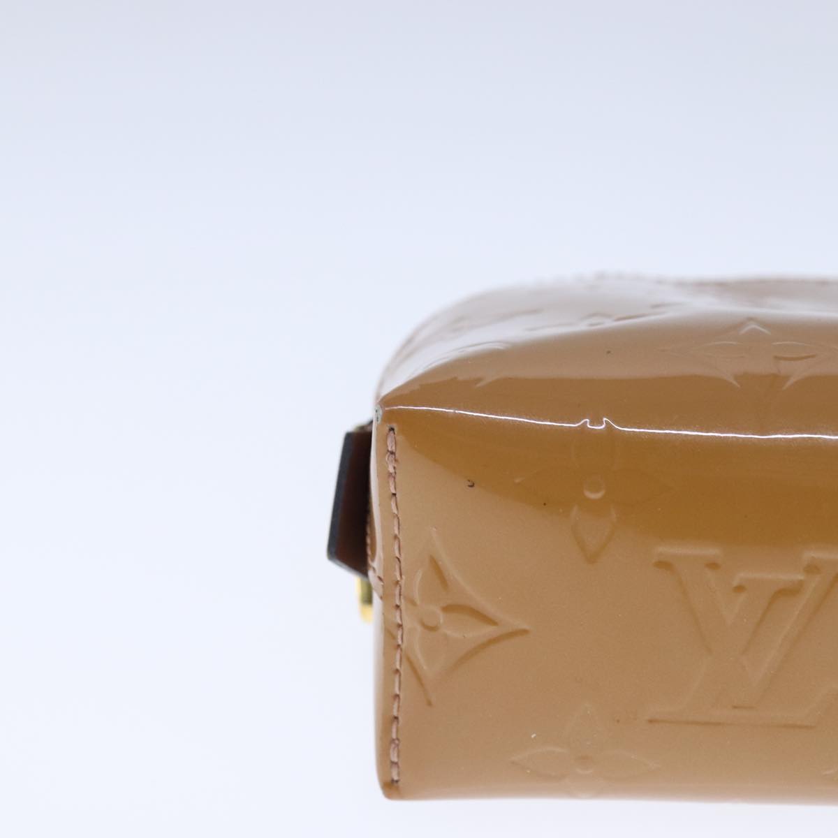 Louis Vuitton Cosmetic Pouch Brown Patent Leather Clutch Bag (Pre-Owned)