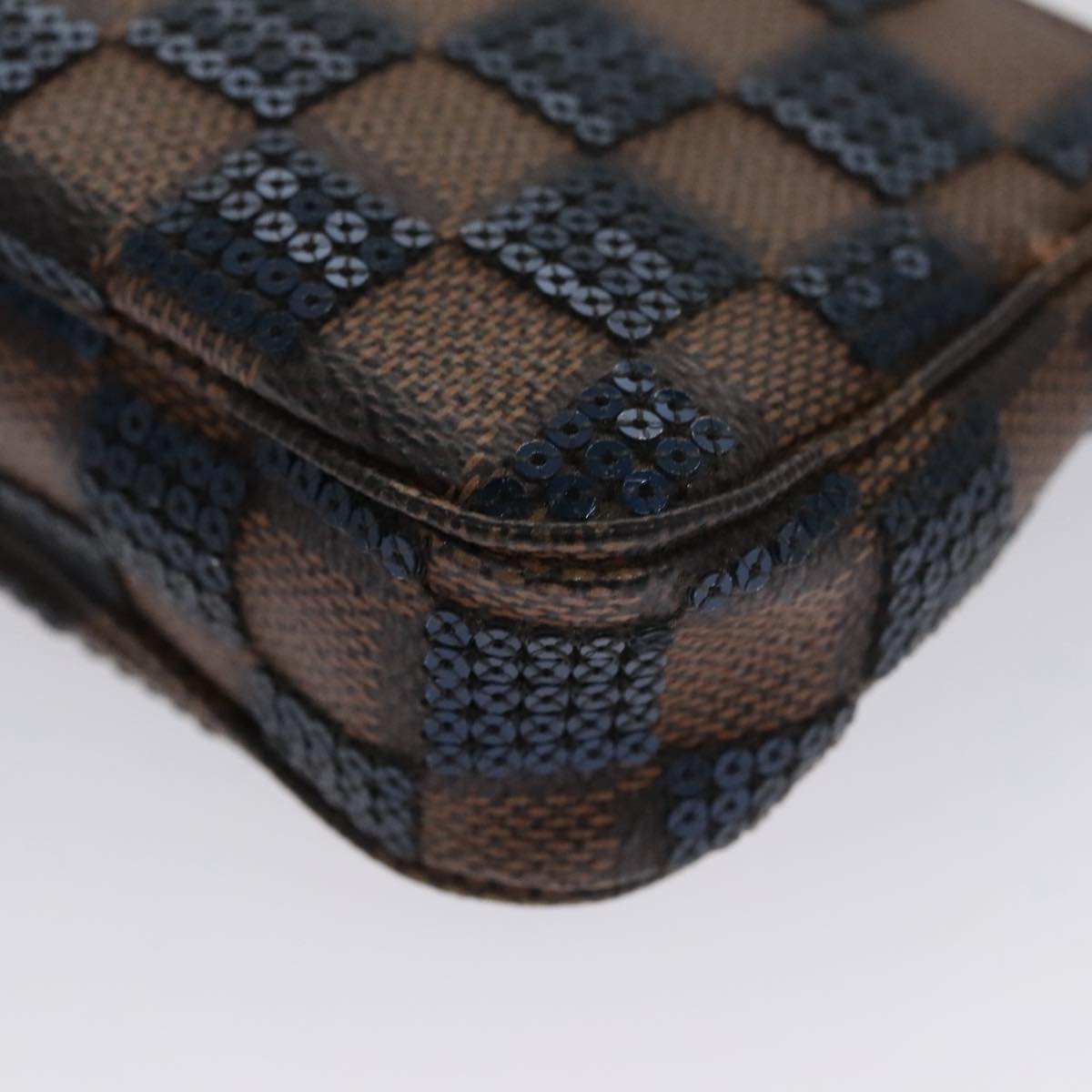 Louis Vuitton Mini Pochette Accessoires Brown Canvas Clutch Bag (Pre-Owned)
