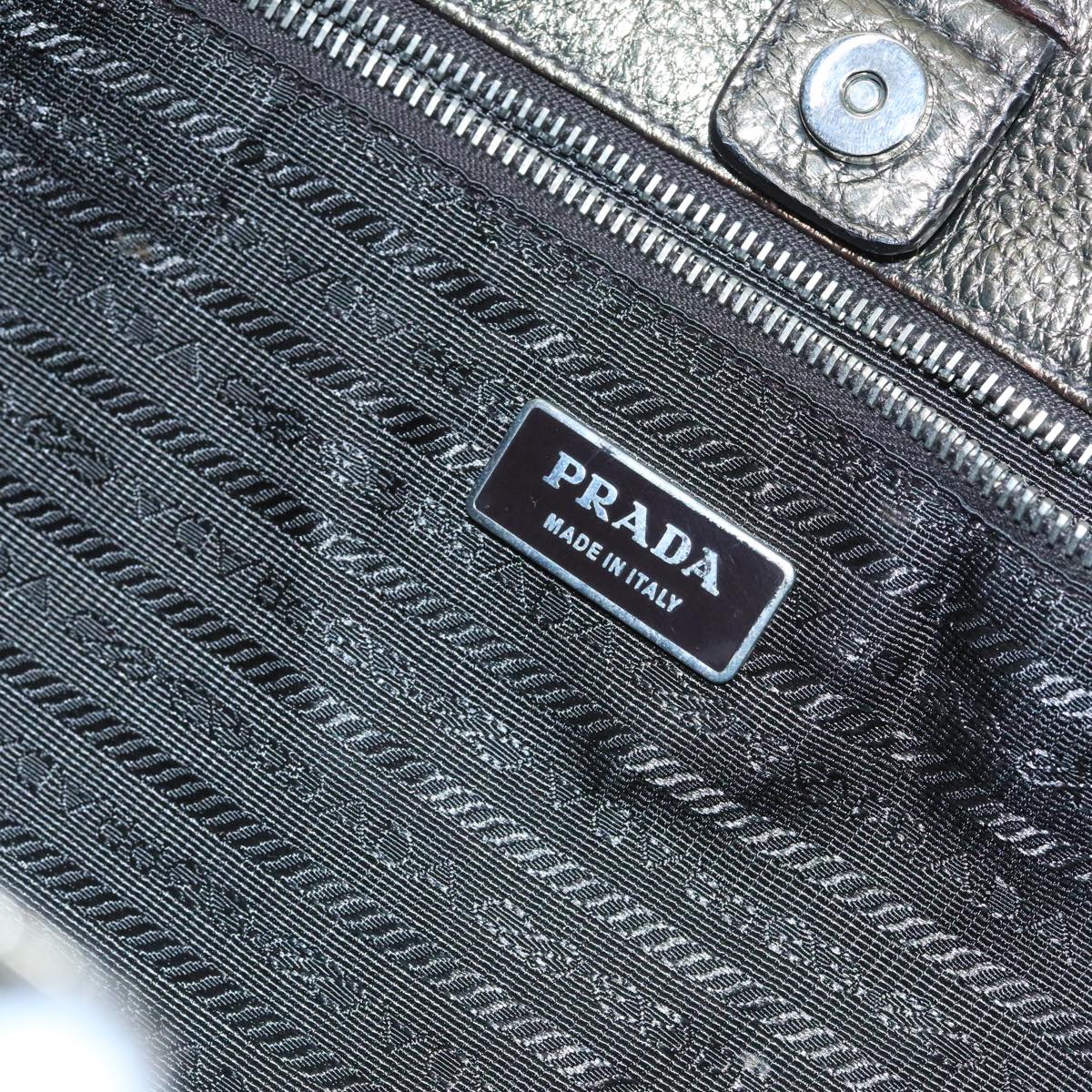 Prada Hobo Gold Leather Shoulder Bag (Pre-Owned)