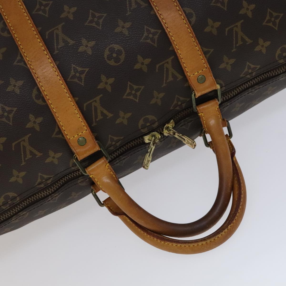 Louis Vuitton Keepall 50 Brown Canvas Travel Bag (Pre-Owned)