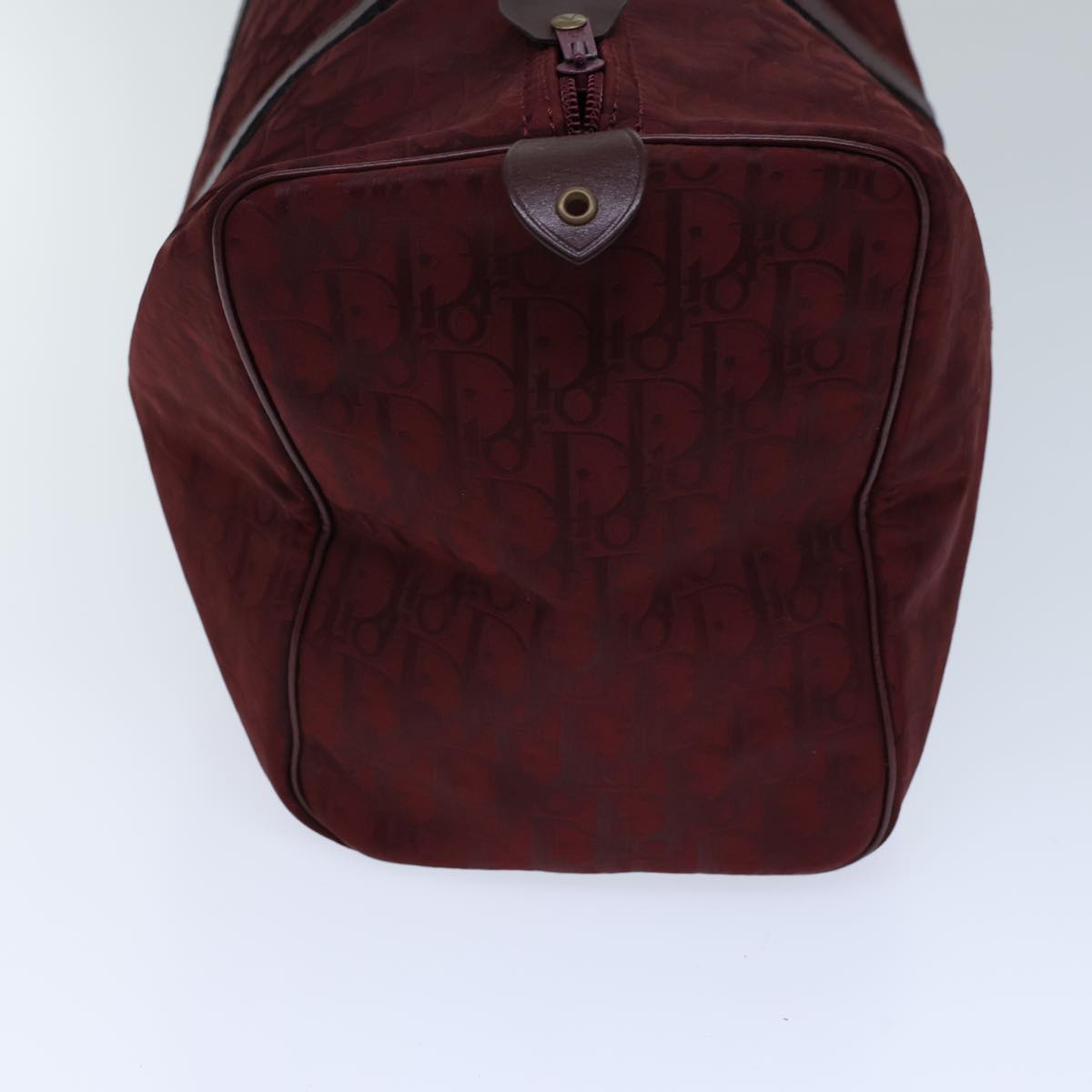 Dior Trotter Burgundy Canvas Travel Bag (Pre-Owned)