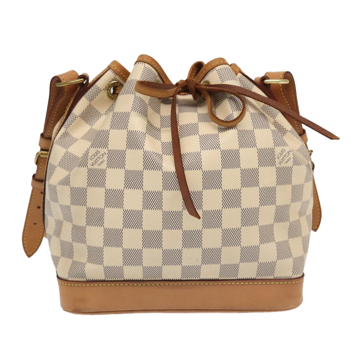Louis Vuitton Noé Bb White Canvas Shoulder Bag (Pre-Owned)