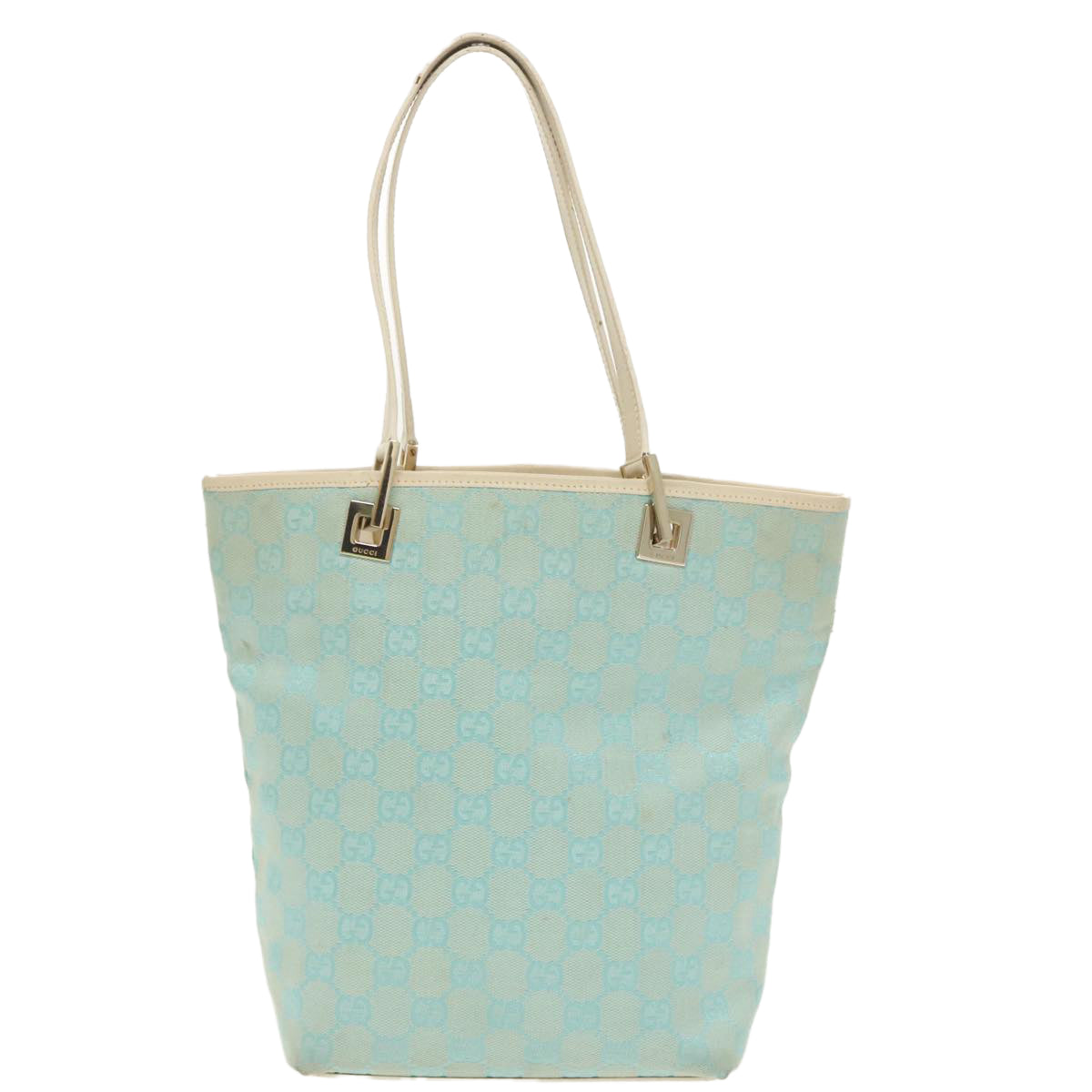 Gucci Gg Canvas Blue Canvas Tote Bag (Pre-Owned)