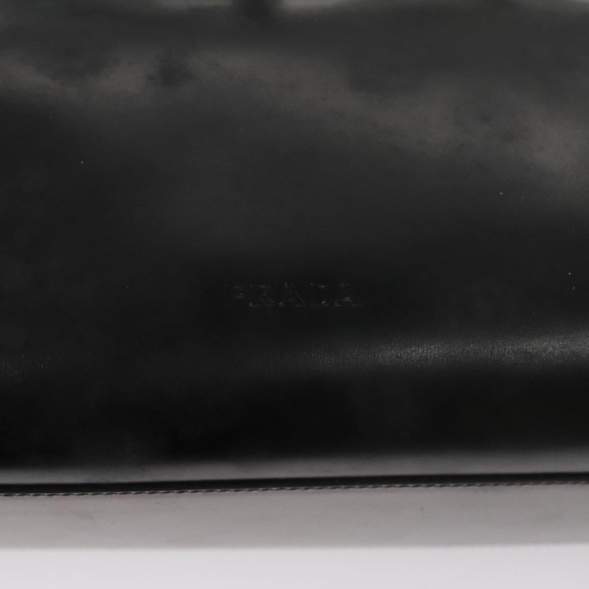 Prada Flame Black Leather Handbag (Pre-Owned)