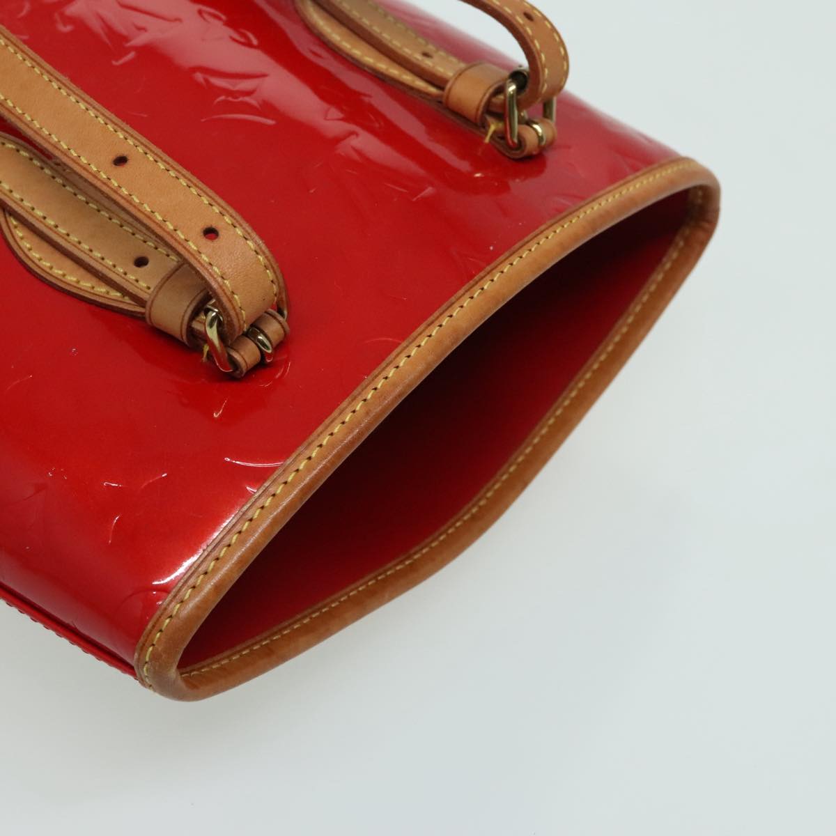 Louis Vuitton Bucket Red Patent Leather Tote Bag (Pre-Owned)