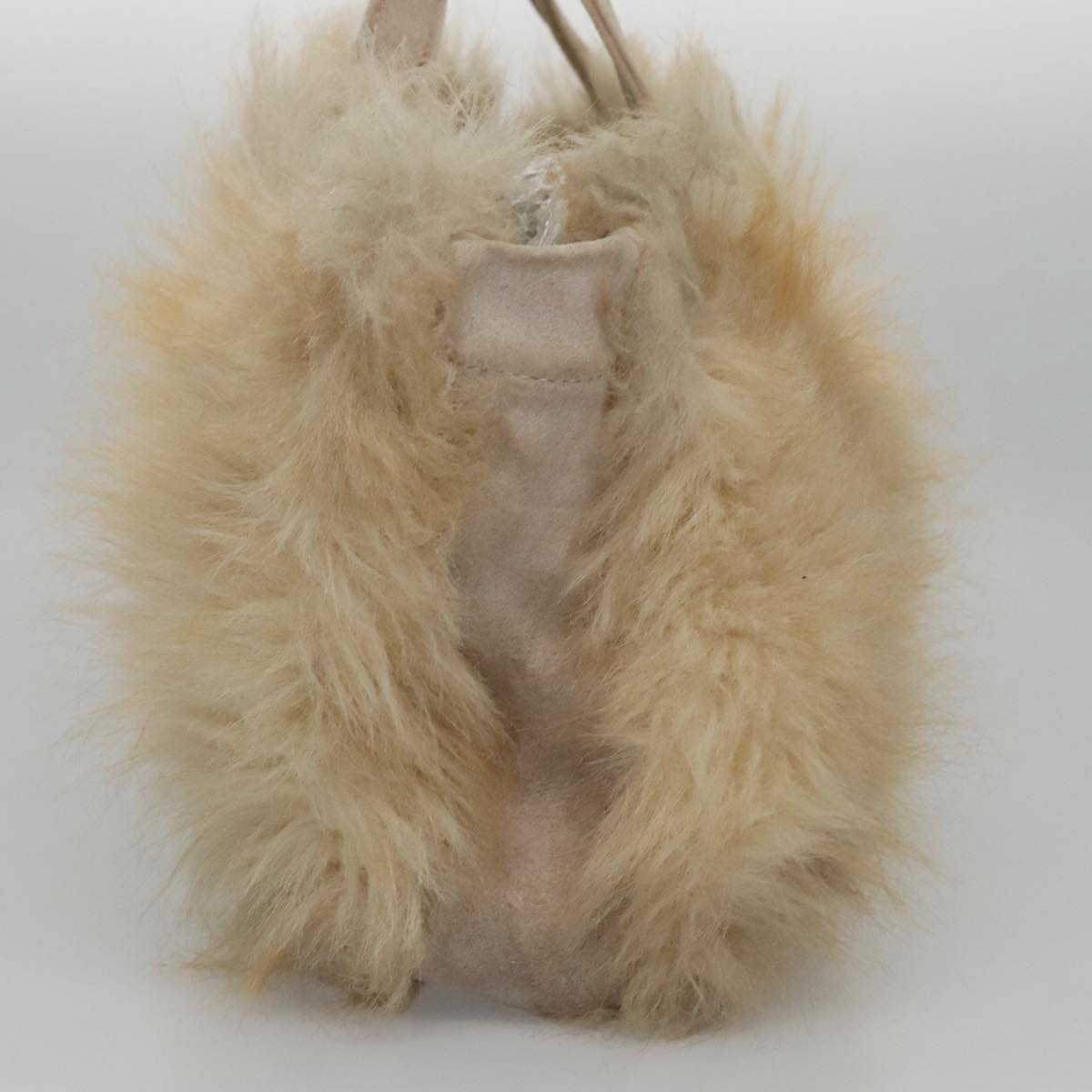 Burberry Blue Label Beige Faux Fur Handbag (Pre-Owned)