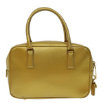 Prada Saffiano Gold Leather Handbag (Pre-Owned)