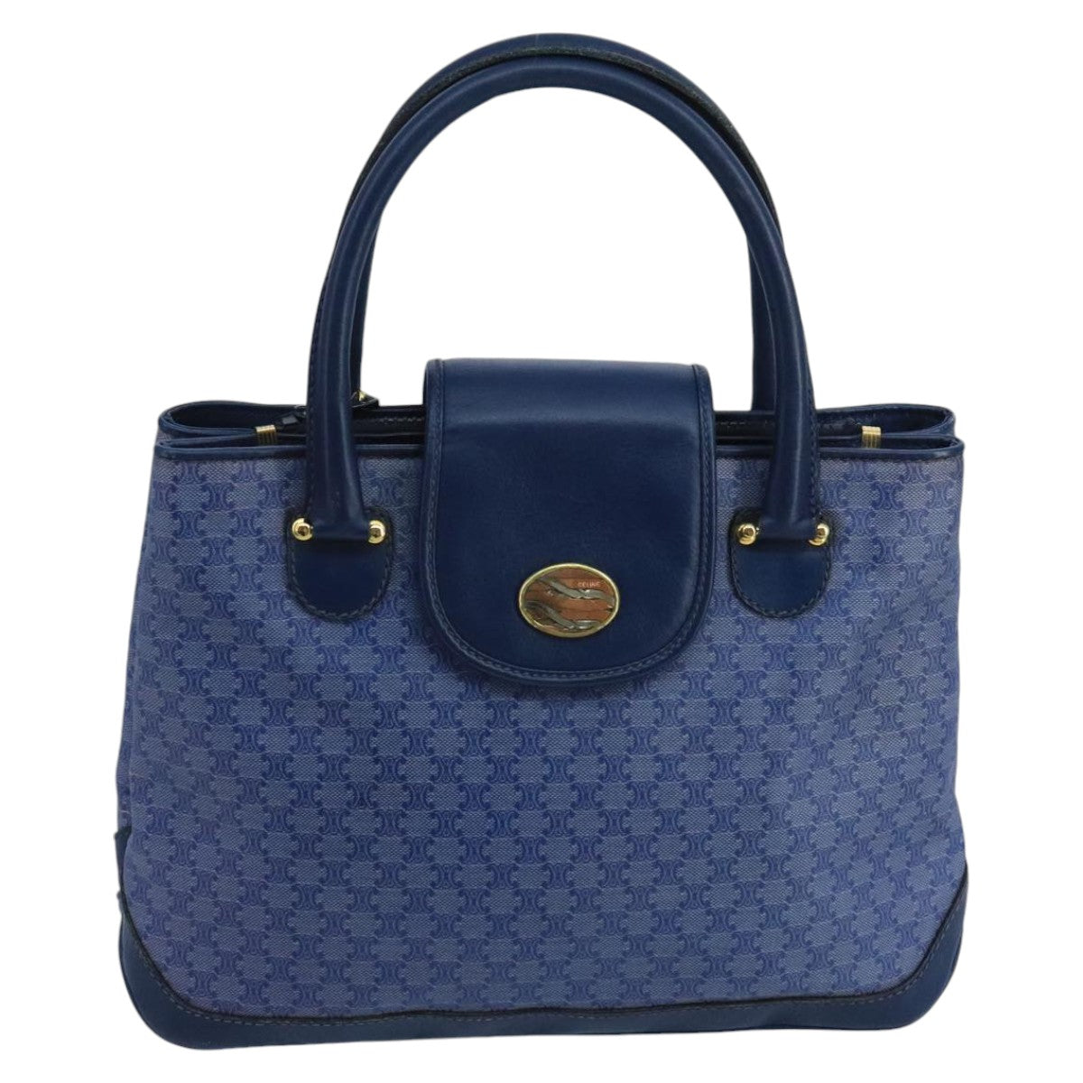 Céline Triomphe Navy Canvas Handbag (Pre-Owned)