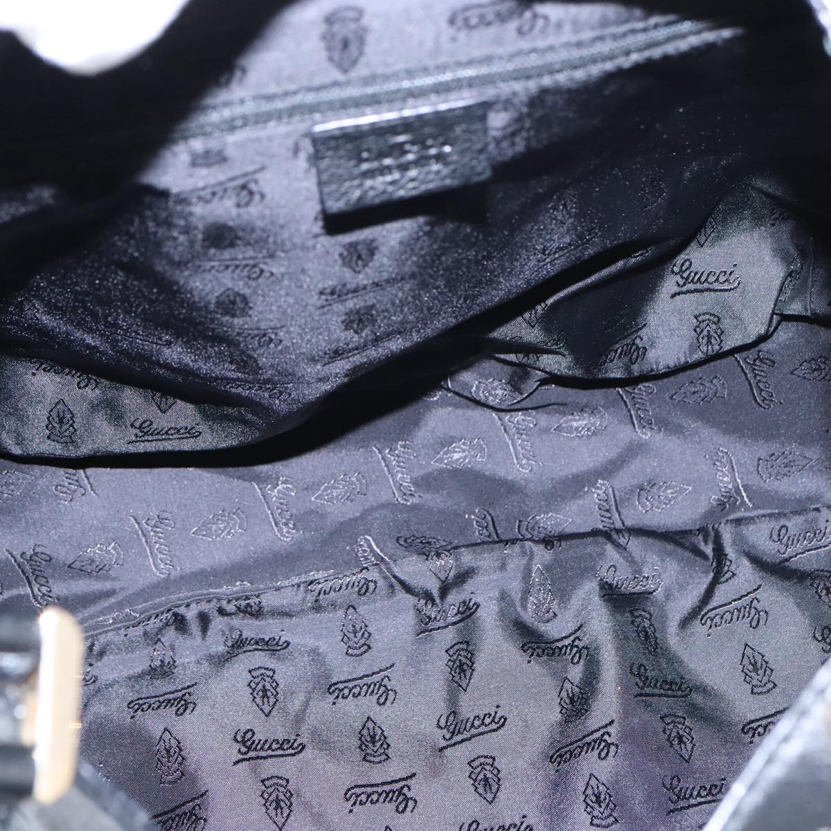 Gucci Guccissima Black Leather Shoulder Bag (Pre-Owned)